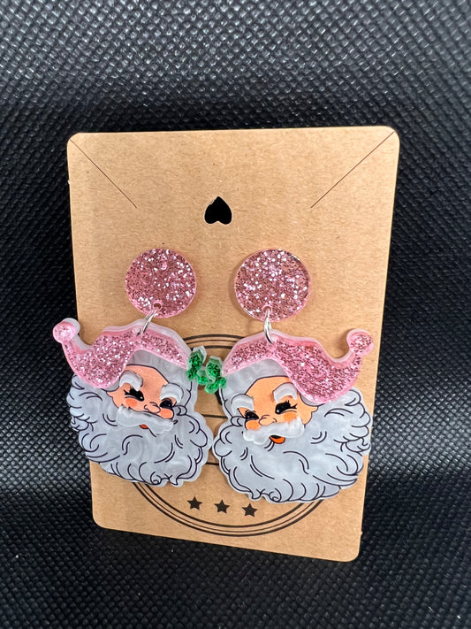 Pink 3D Santa