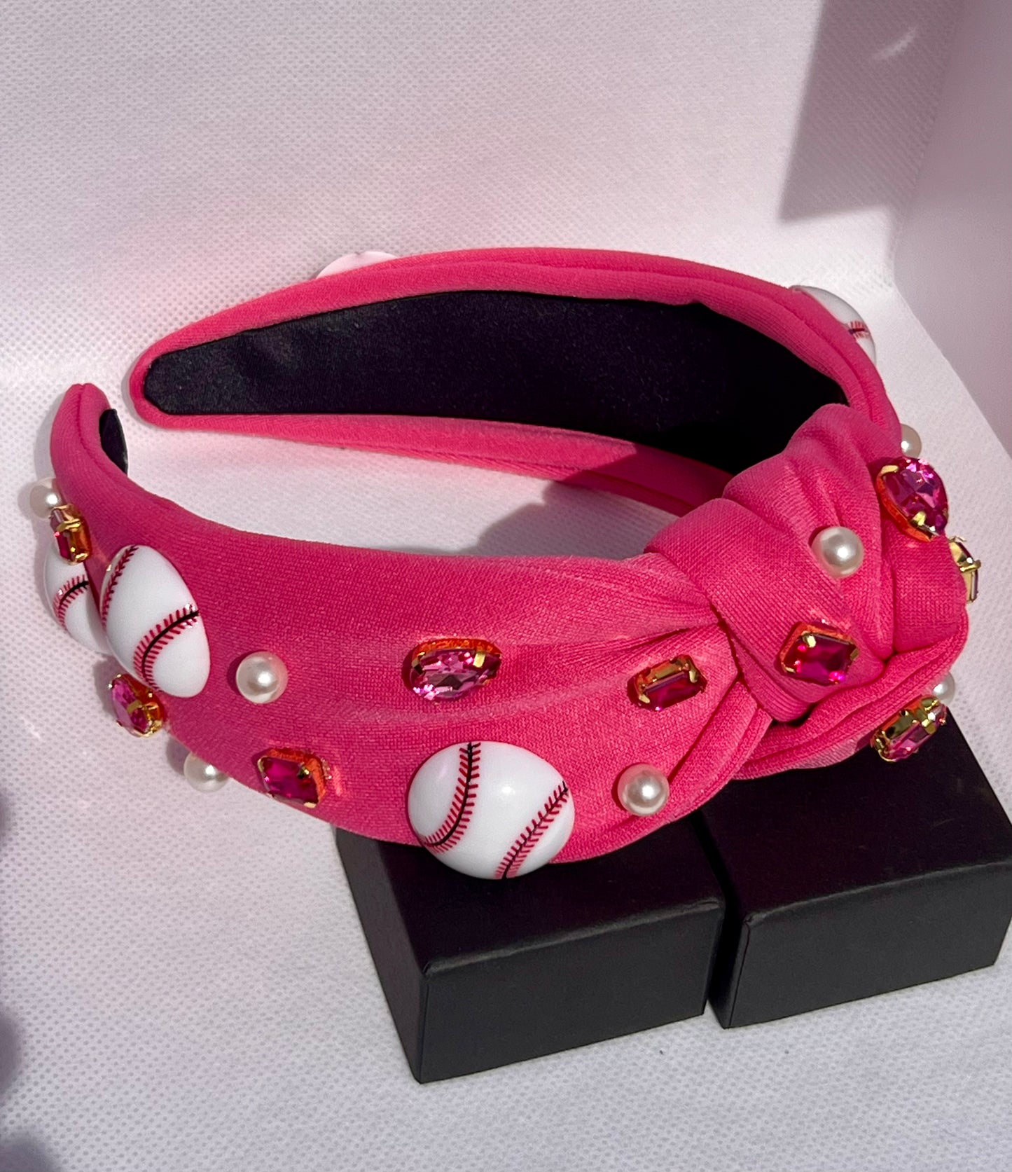 Pink Baseball Headband