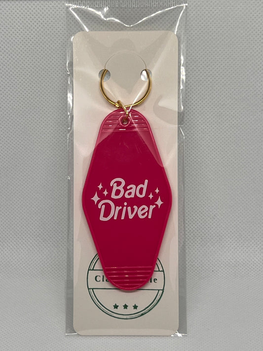 Bad Driver Motel Keychain